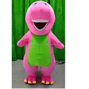2m Unisex gonfiabile rosa Barney Costume mascotte drago peluche tuta dinosauro Cosplay film carnevale promozioni vacanze