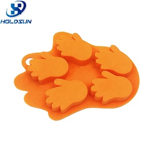 Moule à glaçons en silicone en forme de paume à 5 cavités, couleur personnalisable, qualité alimentaire, outil de pâtisserie pour la préparation de gâteaux <span class=keywords><strong>au</strong></span> <span class=keywords><strong>chocolat</strong></span> et de gelée - Product Image 3