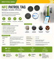 Étiquette de contrôle de patrouille NTAG 213, étiquette RFID de surveillance, étiquette de patrouille de sécurité étanche pour usine, école, entrepôt