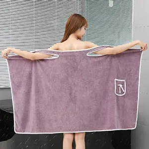 Women Coral Velvet Microfiber Bath Skirt Towel Dress Luxury Bath Dress Bathroom Towel Set Microfiber Towel Set