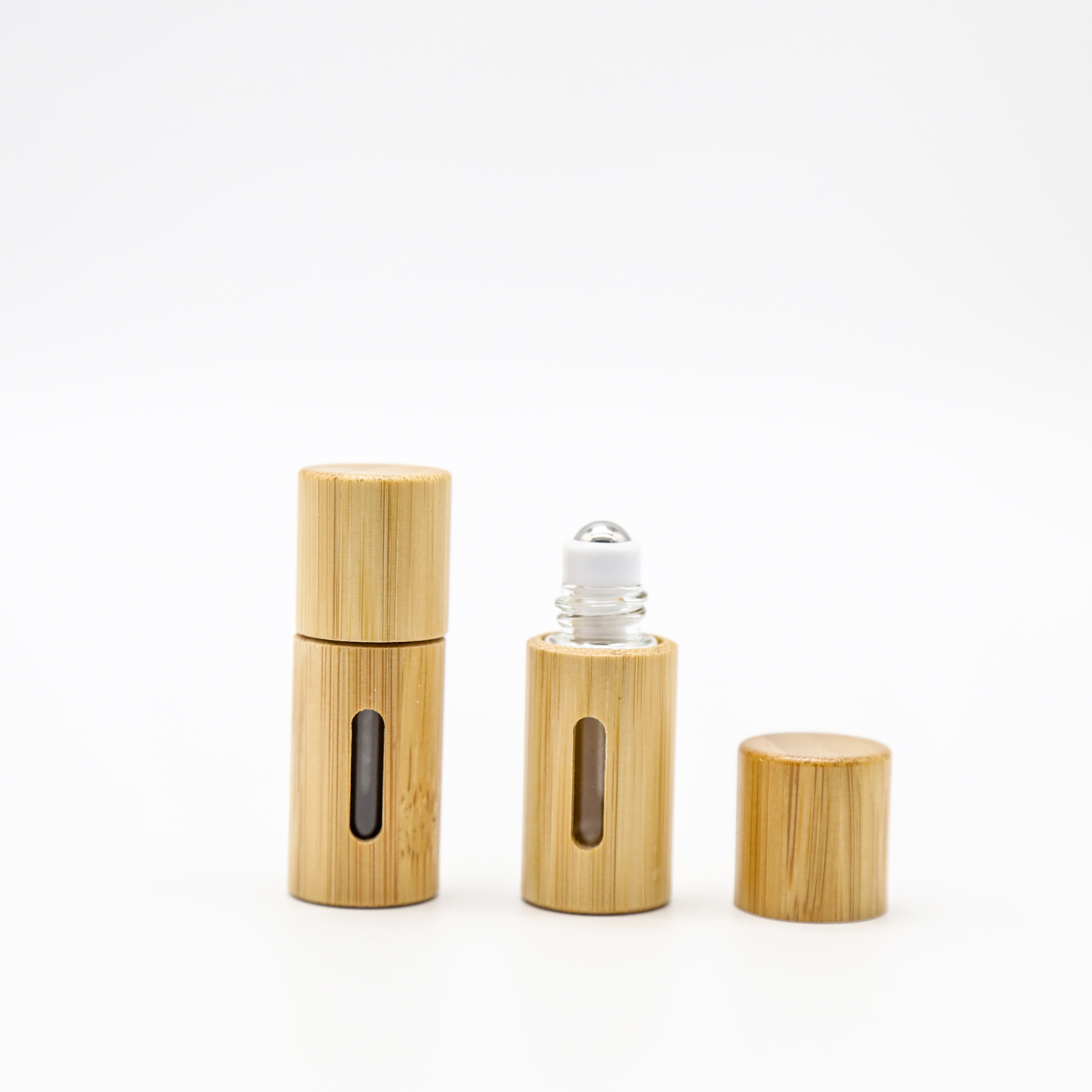 1ml 2ml Mini Perfume Aromatherapy Glass Roll On Bottles Wooden Shell