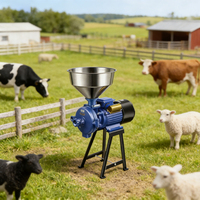 Broyeur de grains pour l'alimentation animale 26KG, réglage de la finesse, moteur 220V, capacité 60kg/h pour la transformation des aliments pour animaux, Maurice