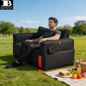 Sofá Inflable Portátil con Bomba Integrada, Mueble <span class=keywords><strong>de</strong></span> Sofá Inflable Impermeable <span class=keywords><strong>de</strong></span> <span class=keywords><strong>Oxford</strong></span> 1000D para Acampar al Aire Libre - Product Image 1
