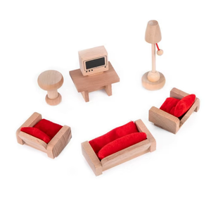Jouet familial pour enfants, mini <span class=keywords><strong>cuisine</strong></span>, petite maison de poupée en bois, imitation de meubles, ensemble de <span class=keywords><strong>cuisine</strong></span> pour petite fille - Product Image 4