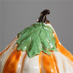 Nouvel arrivage d'élément décoratif pour la maison Festaval Ornement de citrouille en céramique d'artisanat créatif Pièce de décoration d'Halloween - Product Image 6