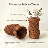Panier de rangement en rotin plastique tressé avec poignée, design ovale et rectangulaire polyvalent, style européen et américain, tissé à la main, idéal pour Noël