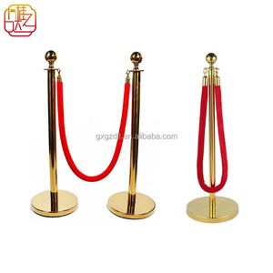 Barrière de sécurité <span class=keywords><strong>en</strong></span> acier inoxydable doré avec corde et sommet <span class=keywords><strong>en</strong></span> forme de couronne pour cérémonie de mariage, protection IP10, non remplissable d'eau, pour rouge - Product Image 2