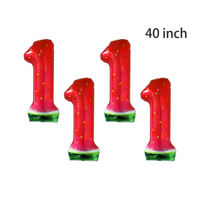 Ballon en aluminium CYmylar Global de 40 pouces, motif pastèque numérique 1, pour fête hawaïenne sur le thème des bébés d'un an, ou baby shower