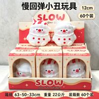 Jumbo Squishy Série Festive de Noël Père Noël, Bonhomme de Neige, Élan – Jouet Anti-Stress à Rebond Lent à Presser, Jouets Fidget