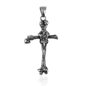 Nuevo Colgante de Calavera de Demonio/Sátán/Cabeza de Oveja de Acero Inoxidable 316L para Hombre, Joyería Punk Biker con Cruz, Regalo para Hombre - Product Image 6