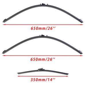 ใบปัดน้ำฝนหน้ารถ Volkswagen Touareg ปี 03-07 แบบไร้โครง ทำจากยางธรรมชาติ - Product Image 5