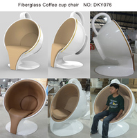 Y076 Chaises créatives de luxe grand format, style tasses à café, sculpture d'art, pour décoration de salons de thé, cafés, restaurants, hôtels et maisons