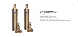 مطرقة حفر <span class=keywords><strong>DTH</strong></span> جديدة كليًا مقاس 24 بوصة من سبائك الصلب المصبوب، أداة حفر أساسية لتعدين الخامات - Product Image 2