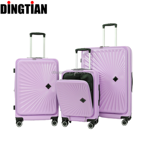 Du lịch hành lý thiết lập của 3 cái phía trước mở hành lý Hardshell vali với Spinner Bánh Xe TSA khóa cho an toàn không khí du lịch - Product Image 3
