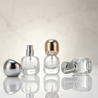 Flacon de parfum en verre transparent vide de 15 ml, conteneur de parfum portable avec boîte cadeau personnalisée imprimée