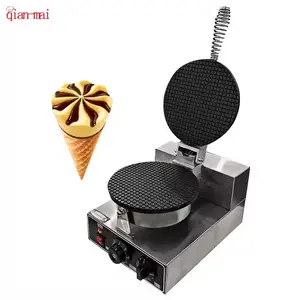 Commercial Desktop Electric Ice Cream Waffle Maker Crepe Cast Aluminium Non-Stick Plate Circle Waffle Maker Machine