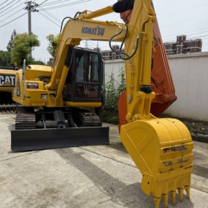 Mini excavadora sobre orugas Komatsu PC60 usada de alta calidad, motor Original de 6 toneladas, bomba Kawasaki de origen japonés en Shanghai - Product Image 4