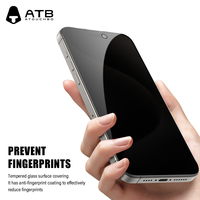 Protection d'écran en verre trempé ATB OEM en gros, confidentialité, anti-espionnage, anti-choc, couverture intégrale, 0,33 mm pour 17 16 15 14
