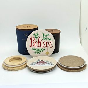 Recipiente para Velas de Vidrio OEM Más Vendido, Suministro de Fábrica, Recipiente para Velas con Relieve y Tapas Impresas a Color - Product Image 4