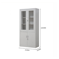 Archivador Metálico Desmontable con Puerta de Vidrio y Metal