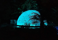 Tente igloo géomantique transparente, jardin d'extérieur, usine