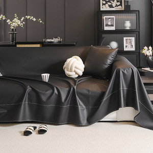 Kotokawa Leather <b>Sofa</b> Cushion 145-185CM Non-Slip Modern Luxury <b>Sofa</b> <b>Cover</b> Solid Color Modular <b>Sofa</b> Fit - Product Image 5