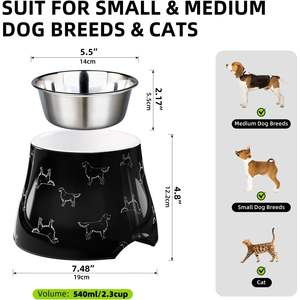 Gamelle surélevée pour chien en acier inoxydable M2, antidérapante, grande capacité, pour usage intérieur - Product Image 2