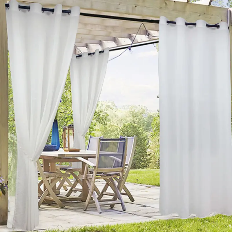 Patio Outdoor Waterproof Sheer Curtain Patio Curtain Outdoor Curtains For Patio Waterproof