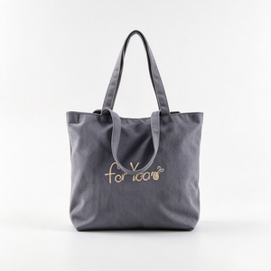 Customized Canvas tote bag, Beige canvas tote bag, Embroidered canvas tote bag, <b>Large</b> capacity tote bag for women - Product Image 2