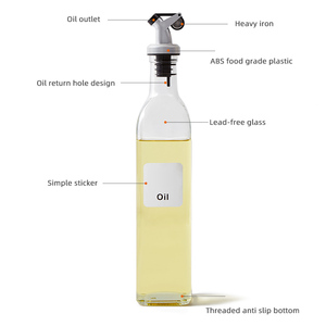 Popolare cucina strumenti di spezie in vetro olio d'oliva Dispenser condimento pentola aceto con pepe Shaker imballato in scatola - Product Image 3