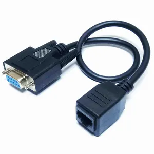 DB9 to RJ45 8P8C 네트워크 익스텐더 어댑터 컨버터 케이블 잠금 나사포함 직렬 와이어