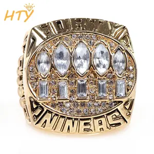 Placcato oro Della Lega di San Francisco 49ers anelli di campionato di calcio e sport anelli per gli uomini