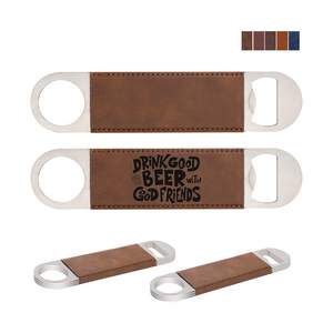 Ouvre-bouteille plat multifonction en acier inoxydable durable avec manche en bois brun vintage 1,6 po x 7 po Glowforge Xtool Laser - Product Image 5