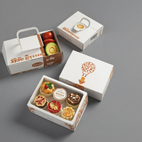 Dossiers en carton pliables personnalisables en gros, 6 compartiments, pour emballage de cupcakes, biscuits, pâtisseries, desserts, en matériaux recyclés