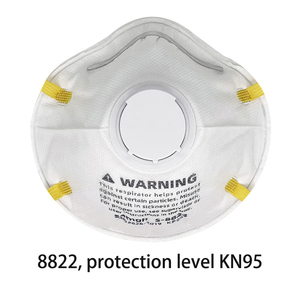 หน้ากากป้องกัน KN95สำหรับ8210VCN หน้ากากกันฝุ่นขัดทางอุตสาหกรรมพร้อมวาล์วช่วยหายใจหน้ากากป้องกันฝุ่นเพื่อป้องกันหมอกควันจากละอองน้ำ - Product Image 6