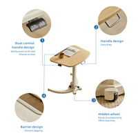 Bureau d'ordinateur portable multifonctionnel pliable et réglable en hauteur, en métal blanc, de haute qualité, pour salon, avec vérin pneumatique