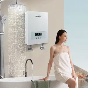 Chauffe-eau électrique intelligent, 8kw, 10kw, pour cuisine, thermostat, mode d'accueil, multi-points, design moderne neuf, fournitures de bain, elcb