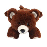 Ours en peluche géant noir couché en peluche, jouet en peluche pour animaux en gros