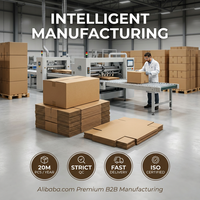 Boîtes en carton ondulé kraft, fabrication directe d'usine, design gaufré pliable, personnalisables pour l'expédition industrielle, la logistique et le stockage