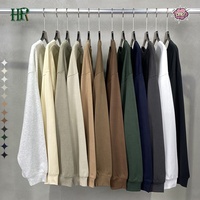 Vente en gros T-shirts sans étiquette Streetwear lourd à manches longues 100% coton surdimensionné unisexe 280 Gsm T-Shirt