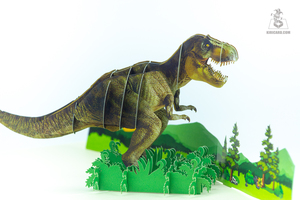 Cartes de vœux en papier animal pop-up 3D personnalisées pour les festivals, cadeau de décoration artistique artisanal de vacances - Product Image 2