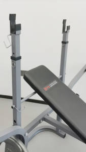 Banc de musculation multifonctionnel avec support pour barre et développateur de jambes - Banc de gym réglable inclinable et déclinable - Product Image 2