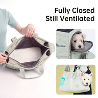 Sac de transport étanche pour animaux de compagnie, sac à bandoulière pour chien avec poches, sangle réglable, sac de voyage pour petit chien ou chat, porte-animaux