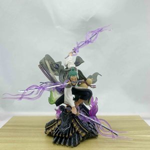 Figuras de Anime en Caja al por Mayor de Roronoa <span class=keywords><strong>Zoro</strong></span> de One Piece, Estilo de Tres Espadas con Kimono, del País de <span class=keywords><strong>Wano</strong></span> - Product Image 2