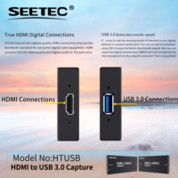 Tarjeta de Captura HDMI SEETEC HTUSB, Baja Latencia USB 3.0, Carcasa Metálica, Servicio ODM para Producción en Vivo