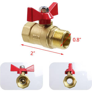 卸売工場カスタム鍛造真鍮ボールバルブ、カスタム用途向けバタフライハンドル付き - Product Image 3