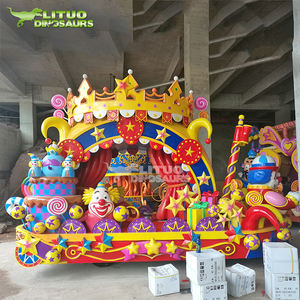 Flotteur de défilé de chariot de véhicule électrique de Joker de fibre de verre pour le centre commercial de dessin animé de cirque - Product Image 2