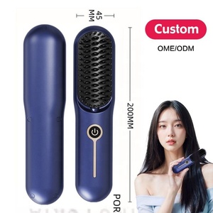 Nouvel outil de coiffage ionique rechargeable 2-en-1 2024 – Lisseur électrique sans fil avec peigne bouclant - Product Image 2