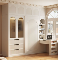 Armoire de rangement à portes coulissantes de luxe léger pour chambre à coucher, petite unité, armoire pour enfants