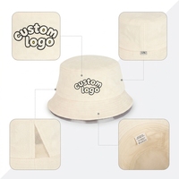 Chapeau Bob Réversible en Tissu Éponge, Motif Nœud Brodé, Chapeau de Pêcheur en Velours Tendance, Style Basique et Abordable, Vente Directe Usine